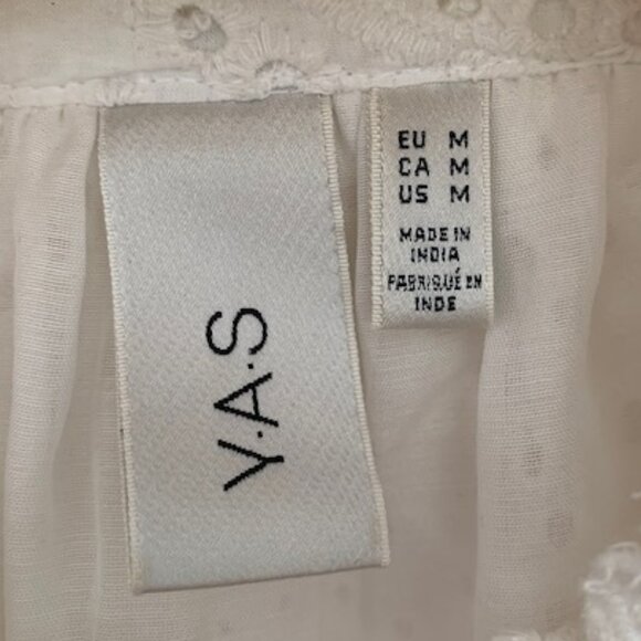 Yas white english lace dress size M - Picture 2 of 4